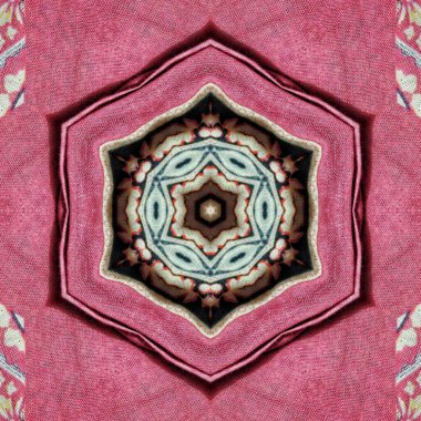 Arka plan için tekstil deseni tasarımı. Geleneksel nakış ve batik kavramı. Kumaş, kiremit, yatak örtüsü, elbise, halı, duvar kaplaması, ambalaj kağıdı baskısı için dijital baskı çalışması