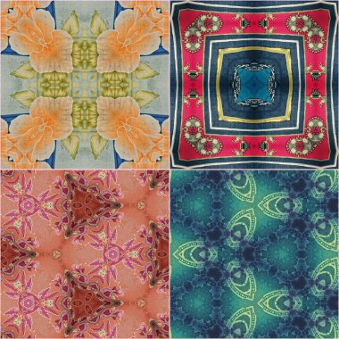 Geleneksel süs eşyası, halı, elbise, Noel iç dekorasyonu için süsleme deseni. Türk halısı, İran halısı, duvar örtüsü, ipek kumaş baskısı için karışık motifler