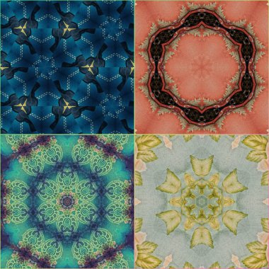 Geleneksel süs eşyası, halı, elbise, Noel iç dekorasyonu için süsleme deseni. Türk halısı, İran halısı, duvar örtüsü, ipek kumaş baskısı için karışık motifler