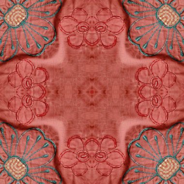 Nakış tasarımı. Dikiş işi ya da kumaş, elbise, halı, şallar, yastık kılıfı, perdeler vb.