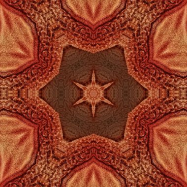 Yün dokudan yapılmış arka plan için sanatsal tasarım. Geleneksel nakış ve batik kavramı. Kumaş, elbise, halı, halı, duvar kaplaması, ambalaj kağıdı baskısı için dijital baskı çalışması