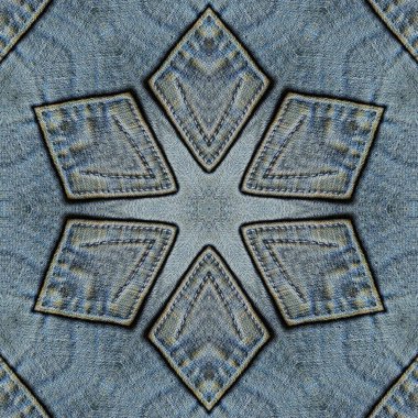 Decorative jeans background texture for youth fashionwear. Torn blue jeans design for textile, flyer, brochure, fashion magazine, ceramic tiles, carpet printing. Indigo concept design for home decor clipart