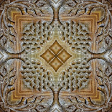 Pahalı ahşap tahtaya el yapımı lüks sanat eserleri kazınmış. Sınır, çerçeve, döşeme, duvar kaplaması, mobilya dekorasyonu, fayanslar, ambalaj kağıdı baskısı için oymalı el işi tasarımı