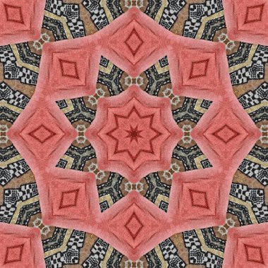 Pakistan ve Hint kültüründen phulkari kalamkari motifli geleneksel tasarım. Halı dupatta batik nakışı için geometrik etnik desen. Panjabi Dijital baskısı boho aztec doku sanatı olarak