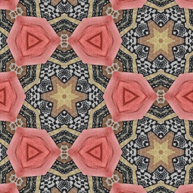 Pakistan ve Hint kültüründen phulkari kalamkari motifli geleneksel tasarım. Halı dupatta batik nakışı için geometrik etnik desen. Panjabi Dijital baskısı boho aztec doku sanatı olarak