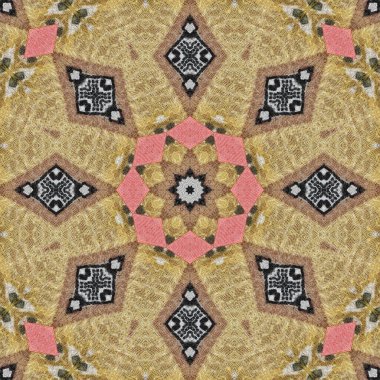 Embroidery and batik design concept. Antique art for clothing print, sublimation block etc. New trendy wallpaper, cover photo, interior decoration idea. Abstract pattern for the carpet background
