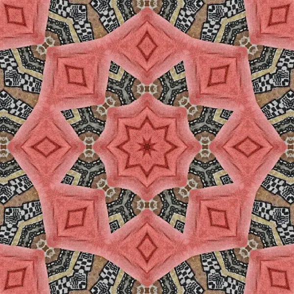 Pakistan ve Hint kültüründen phulkari kalamkari motifli geleneksel tasarım. Halı dupatta batik nakışı için geometrik etnik desen. Panjabi Dijital baskısı boho aztec doku sanatı olarak