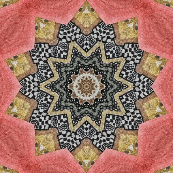 Pakistan ve Hint kültüründen phulkari kalamkari motifli geleneksel tasarım. Halı dupatta batik nakışı için geometrik etnik desen. Panjabi Dijital baskısı boho aztec doku sanatı olarak