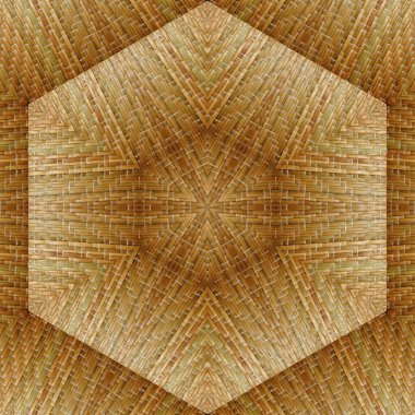 Karışık bambu, hasır, ahşap, kabile el işi desenleri. Kumaş, tavan kiremitleri, duvar örtüsü, ambalaj kağıdı vs. üzerine sanatsal baskı için özgün doku