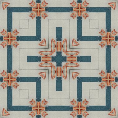 Embroidery and batik design concept. Antique art for clothing print, sublimation block etc. New trendy wallpaper, cover photo, interior decoration idea. Abstract pattern for the carpet background