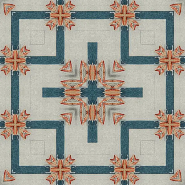 Embroidery and batik design concept. Antique art for clothing print, sublimation block etc. New trendy wallpaper, cover photo, interior decoration idea. Abstract pattern for the carpet background