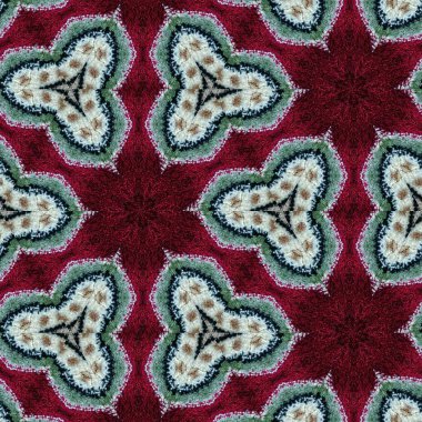 Pakistan ve Hint kültüründen phulkari kalamkari motifli geleneksel tasarım. Halı dupatta batik nakışı için geometrik etnik desen. Panjabi Dijital baskısı boho aztec doku sanatı olarak