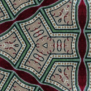 Pakistan ve Hint kültüründen phulkari kalamkari motifli geleneksel tasarım. Halı dupatta batik nakışı için geometrik etnik desen. Panjabi Dijital baskısı boho aztec doku sanatı olarak
