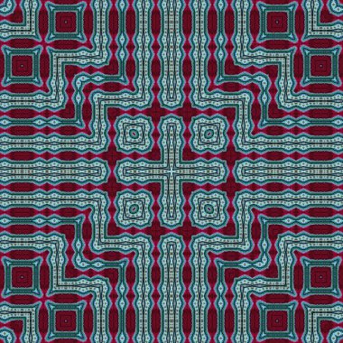 Pakistan ve Hint kültüründen phulkari kalamkari motifli geleneksel tasarım. Halı dupatta batik nakışı için geometrik etnik desen. Panjabi Dijital baskısı boho aztec doku sanatı olarak