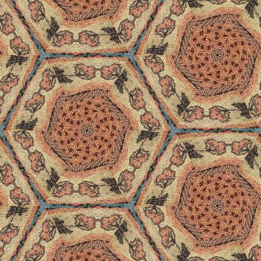 İlham verici izin tasarımı karışık botanik, geometrik, kabile, geleneksel motiflerle yapıldı. Tekstil, halı, duvar örtüsü, kiremitler, kağıt baskı için en iyisi.