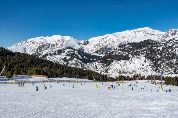 Panoramic view of the squi station of the Pyrenees of Grandvalira in Andorra