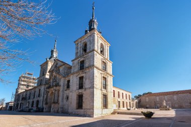 Church of San Francisco Javier in the monumental town of Madrid called Nuevo Baztan, spain clipart