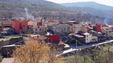 Madrid, Puebla del Rincon 'da Sierra del Rincon' da bulunan küçük bir dağ köyü..