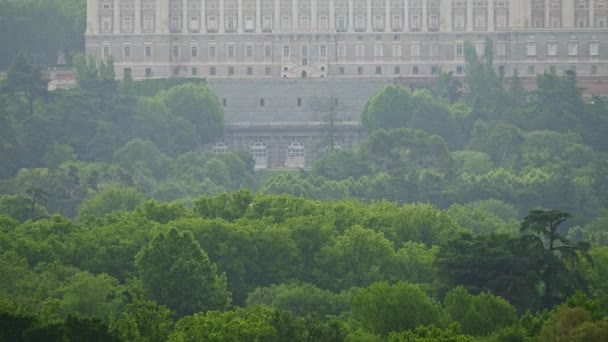 Paysage Urbain Ville Madrid Vous Pouvez Voir Palais Royal Casa — Video
