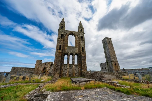 Hoogbouw Hoofdgevel Van Andrews Cathedral Uit Middeleeuwen Schotland — Stockfoto