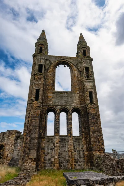 Hoogbouw Hoofdgevel Van Andrews Cathedral Uit Middeleeuwen Schotland — Stockfoto