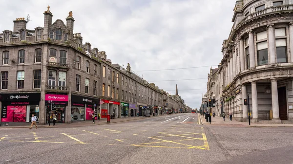 Aberdeen Scozia Agosto 2023 Union Street Strada Principale Della Città — Foto Stock