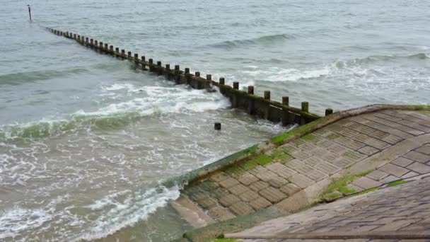 Aberdeen Beach West Coast Scotland Cloudy Cold Summer Day — Stock Video