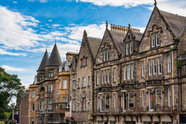 Güneşli bir yaz gününde Inverness City şehri, İskoçya, İngiltere