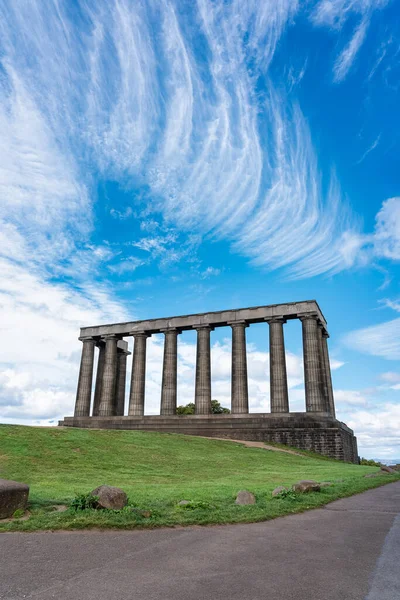 Monumento Colonne Romaniche Calton Hill Città Edimburgo Scozia — Foto Stock