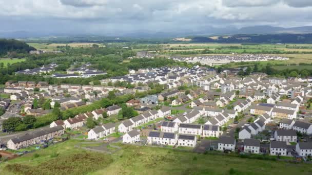 Vista Ciudad Stirling Desde Cima Una Colina Ciudad Escocia — Vídeos de Stock