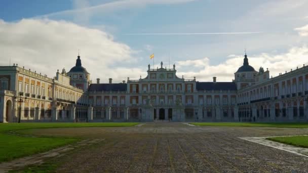 Fachada Espetacular Palácio Real Aranjuez Local Usado Para Caça Real — Vídeo de Stock