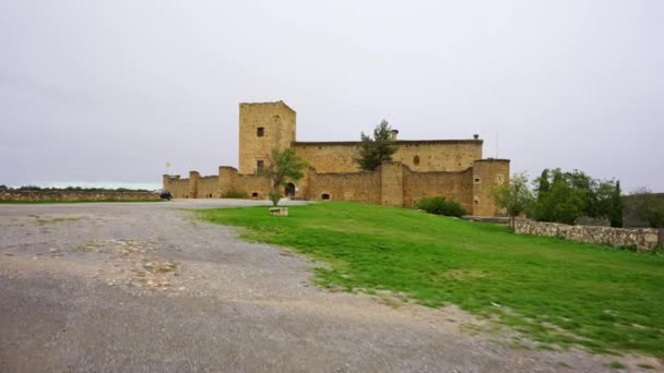 Middeleeuws Kasteel Naast Badplaats Pedraza Provincie Segovia Spanje — Stockvideo