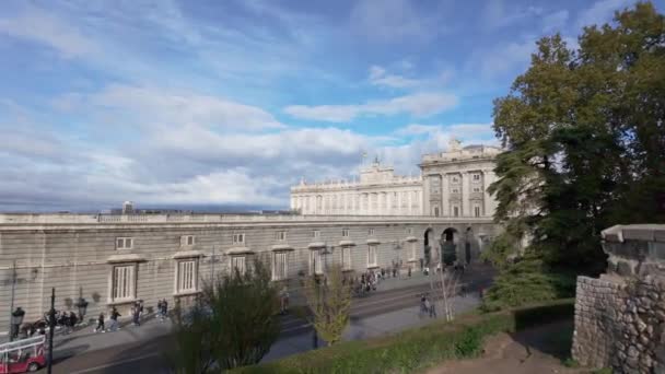 Extérieur Grande Cathédrale Almudena Lieu Touristique Dans Capitale Espagne Madrid — Video