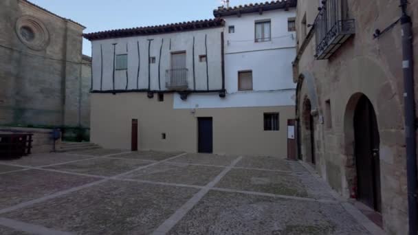 Casa Del Doncel Casco Antiguo Ciudad Medieval Siguenza Castilla Mancha — Vídeo de stock