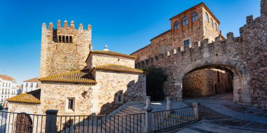 Entrance wall to the medieval city of Caceres, a World Heritage Site, Spain clipart