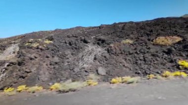 Kanarya Adaları 'ndaki La Palma Adası' nın güneyindeki volkanik patlamanın ardından volkanik arazi