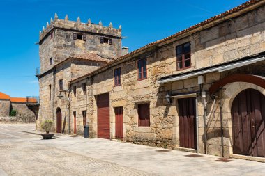 Pontevedra 'daki Cambados şehrindeki ortaçağ yapıları