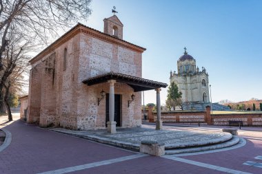 Small hermitage of old stone construction in the monumental city of Guadalajara, Castilla La Mancha clipart