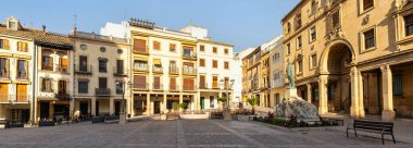 Unesco Dünya Mirası Şehri Ubeda 'daki Endülüs Meydanı' nın panoramik manzarası