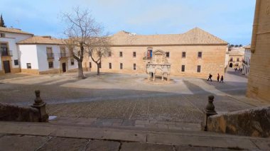 Baeza Üniversitesi cephesi ortaçağ tarzında, bir Dünya Mirası Alanı, Jaen