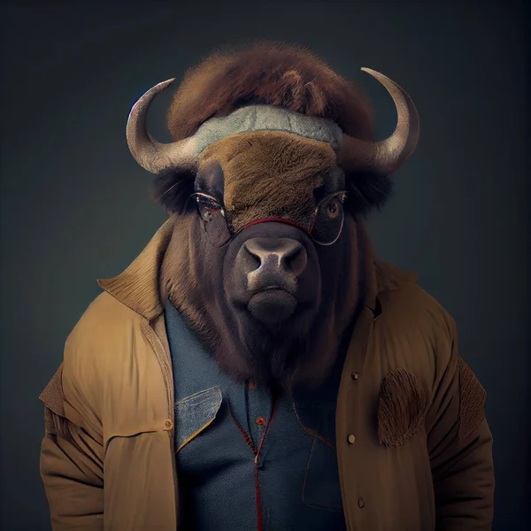 3D Bison Avatar for online games or web account avatar.