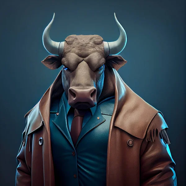 3D Bull Avatar for online games or web account avatar.