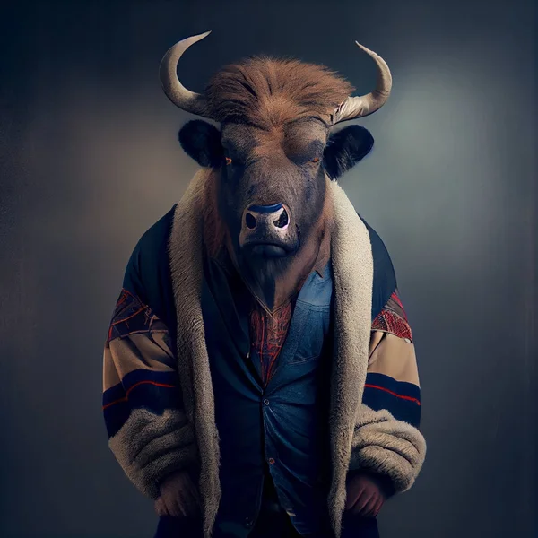 3D Bison Avatar for online games or web account avatar.