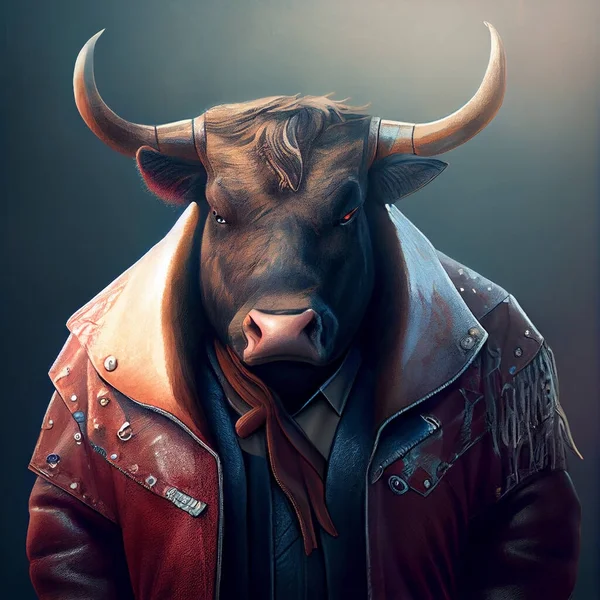 3D Bull Avatar for online games or web account avatar.