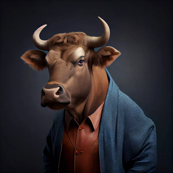 3D Bull Avatar for online games or web account avatar.