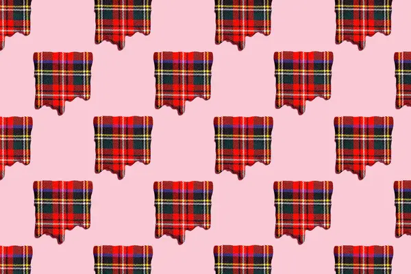 Modello Senza Cuciture Con Scozzese Scozzese Scozzese Plaid Motivo Ripetibile — Foto Stock