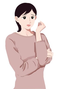 Başı dertte bir kadın.