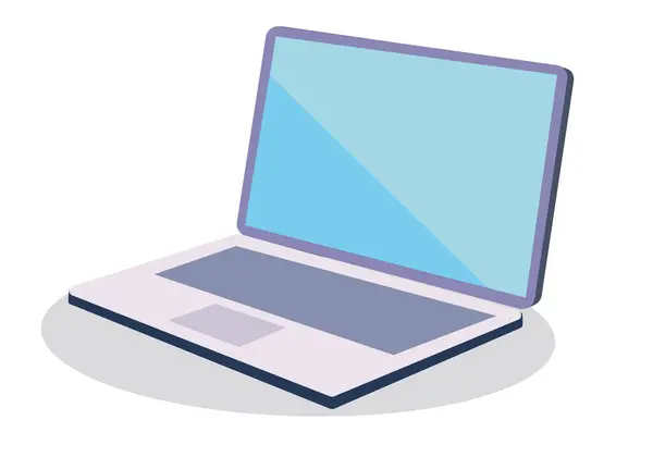 laptop pc isometric flat monochrome icon illustration