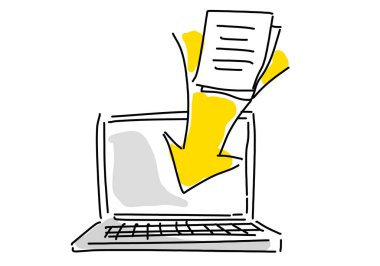 DX, Dijitalleştirme, vergi iade resmi elle çizilmiş çizgi