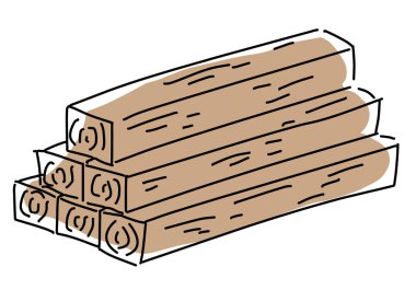 kereste kabataslak elle çizilmiş vektör çizimi çizimi